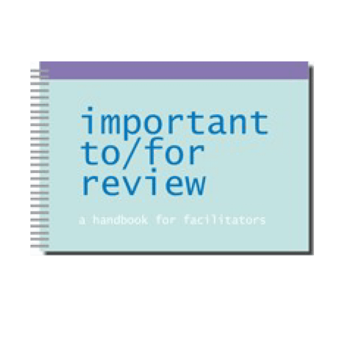 Important to/for Review a handbook for facilitators